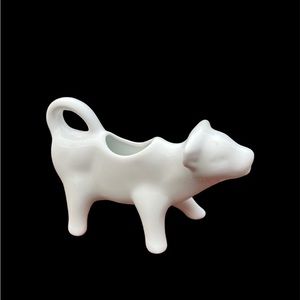 Porcelain white cow shaped creamer by Home it